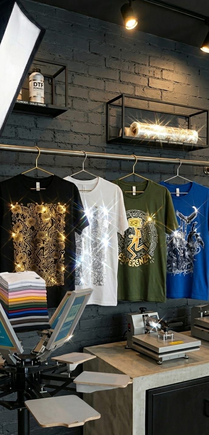 Impression T-shirt couleur Or